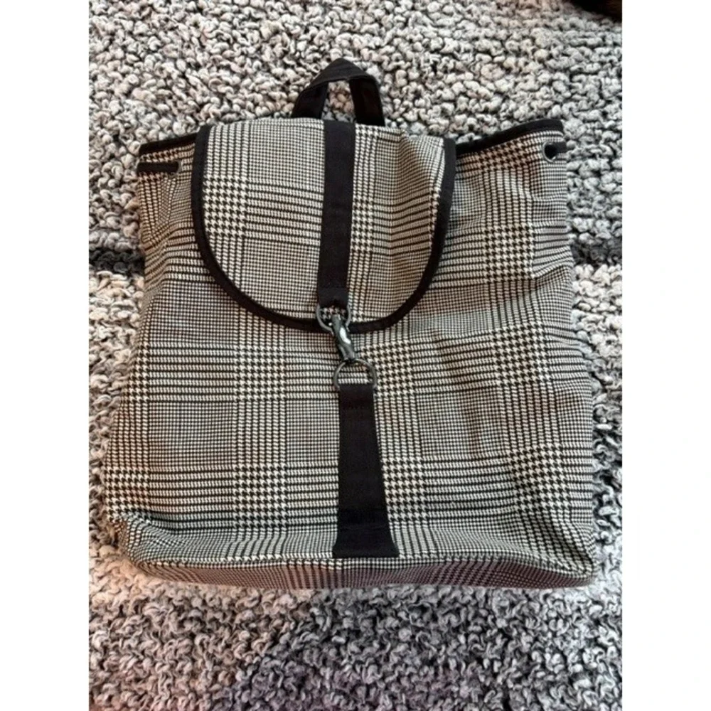 Women's Black & White Houndstooth Lulu Dharma Frasier‎ Backpack